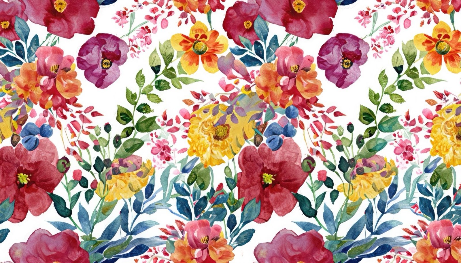 Rosewood Bloom textile — floral print trend 2026